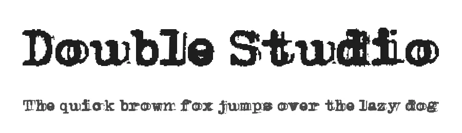 Double Studio by Xerographer Fonts — Decorative Font