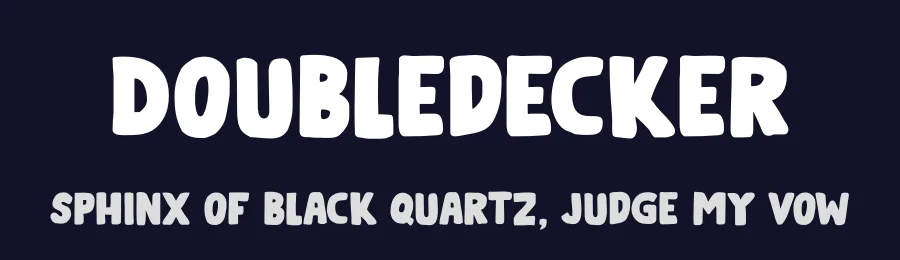 Doubledecker by Hanoded — Decorative Font — thumbnail 2