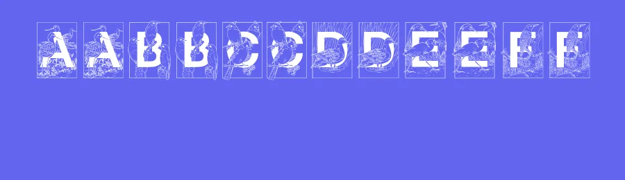Dover Birds by Toto — Decorative Font — thumbnail 3
