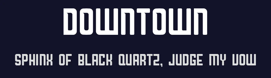 Downtown by Nelson Fraga — Sans Serif Font — thumbnail 2
