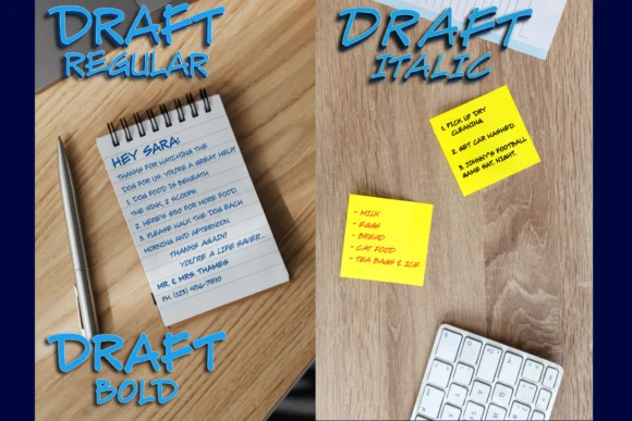 Draft Font by OLIVERFONTS — Script Handwritten Font — thumbnail 2
