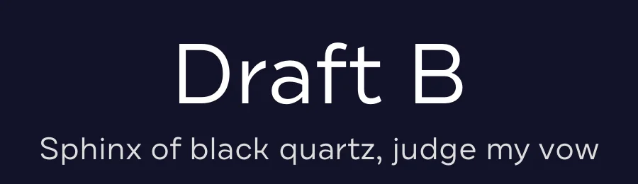 Draft B by Yellow Design Studio — Sans Serif Font — thumbnail 2
