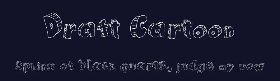 Draft Cartoon by Galdino Otten Fonts — Decorative Font — thumbnail 2