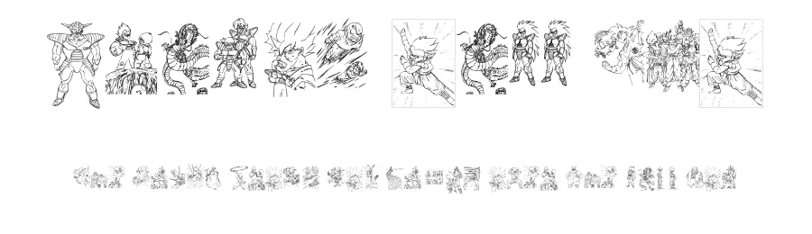 Dragon Ball TFB by zanatlija — Dingbats Font