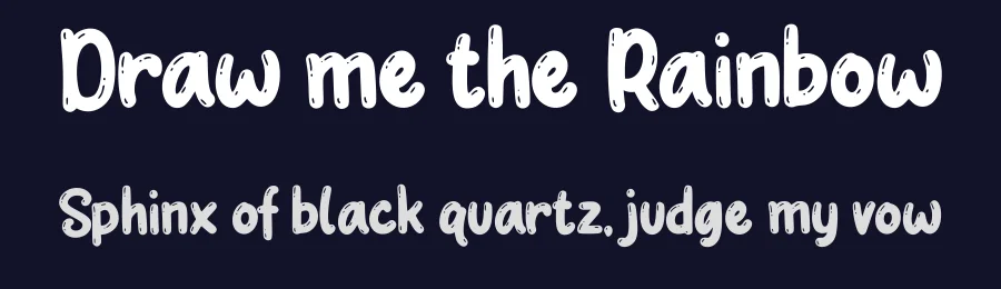 Draw me the Rainbow by Cat.B — Decorative Font — thumbnail 2