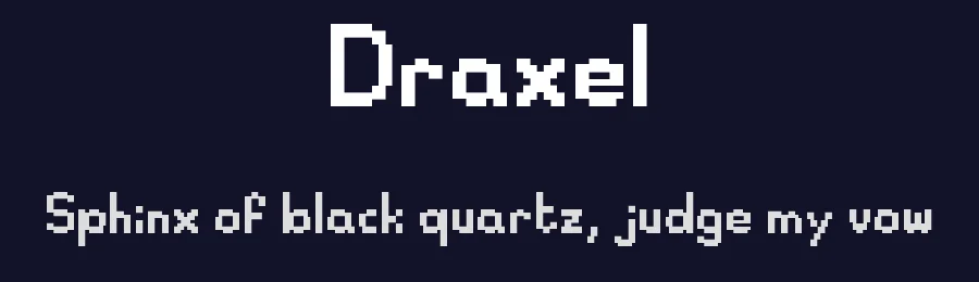 Draxel by Draelent — Display Font — thumbnail 2