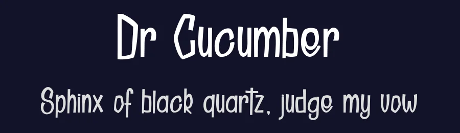 Dr Cucumber by dcoxy - Greg Medina — Decorative Font — thumbnail 2