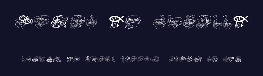 Dream of Picasso by Vladimir Nikolic — Dingbats Font — thumbnail 2