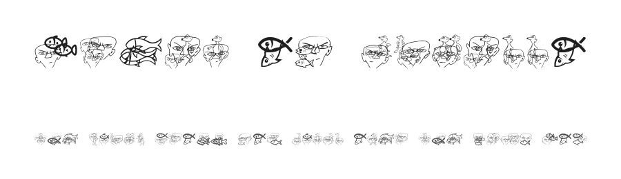 Dream of Picasso by Vladimir Nikolic — Dingbats Font