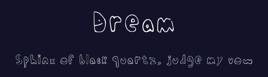 Dream by Hajime Greer — Decorative Font — thumbnail 2