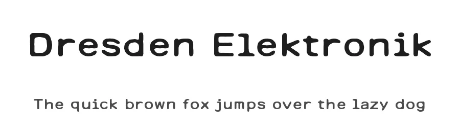 Dresden Elektronik by Lukas Krakora - typewriterfonts.net — Decorative Font