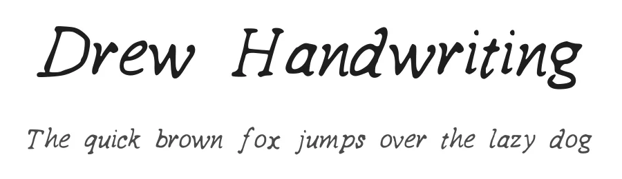 Drew Handwriting