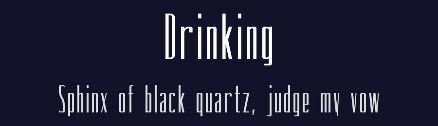 Drinking by Salvo Nicolosi — Sans Serif Font — thumbnail 2