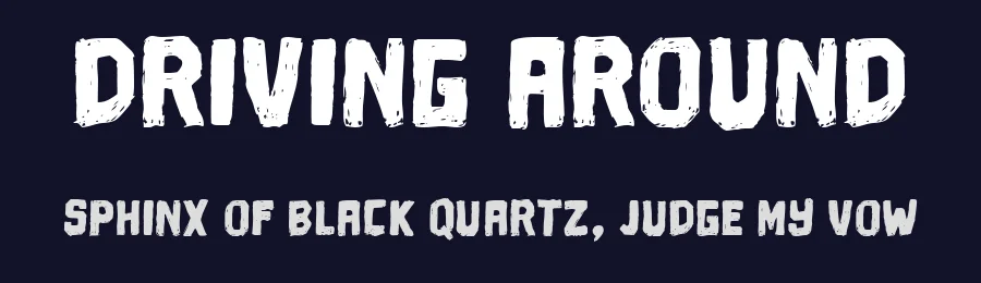 Driving Around by Vladimir Nikolic — Decorative Font — thumbnail 2