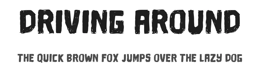 Driving Around by Vladimir Nikolic — Decorative Font