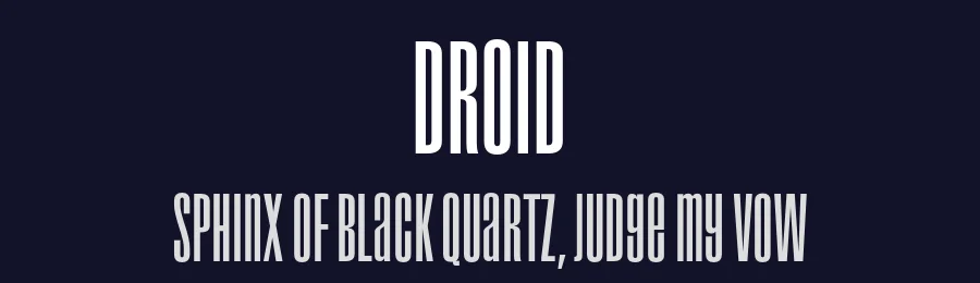 Droid by Typodermic Fonts — Display Font — thumbnail 2