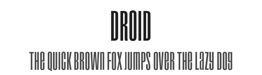 Droid by Typodermic Fonts — Display Font