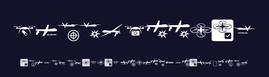 Drone Attack by Studio Dot by dot — Dingbats Font — thumbnail 2