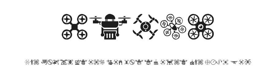 Drone by Woodcutter — Dingbats Font