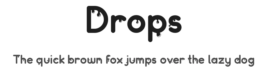 Drops by da_only_aan — Decorative Font