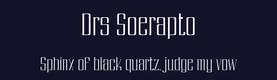 Drs Soerapto by Sugi Harto — Sans Serif Font — thumbnail 2