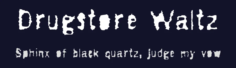 Drugstore Waltz by Bumbayo Font Fabrik — Decorative Font — thumbnail 2