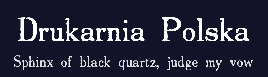 Drukarnia Polska by Tomasz Skowroński — Decorative Font — thumbnail 2