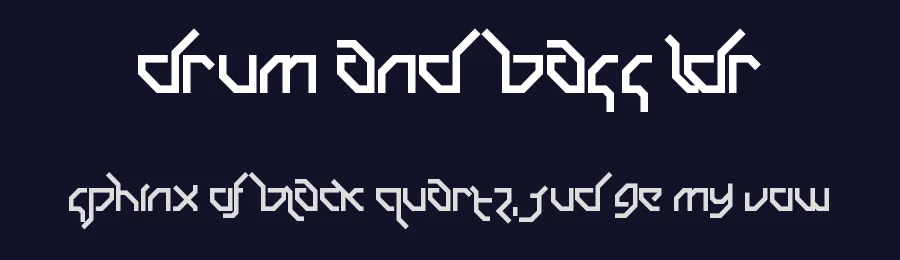 Drum and Bass LDR by Neoqueto — Display Font — thumbnail 2