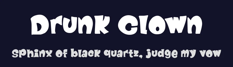 Drunk Clown by Woodcutter — Decorative Font — thumbnail 2