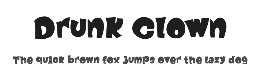 Drunk Clown by Woodcutter — Decorative Font
