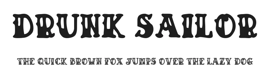 Drunk Sailor by Woodcutter — Decorative Font