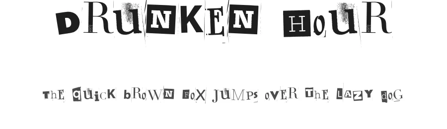 Drunken Hour by Pizzadude — Decorative Font