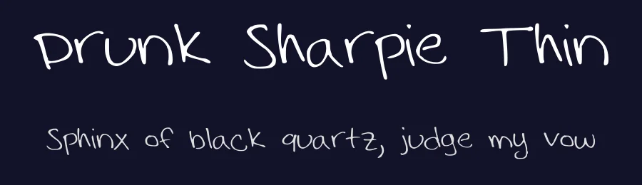 Drunk Sharpie Thin by Alana Morrow — Script Handwritten Font — thumbnail 2