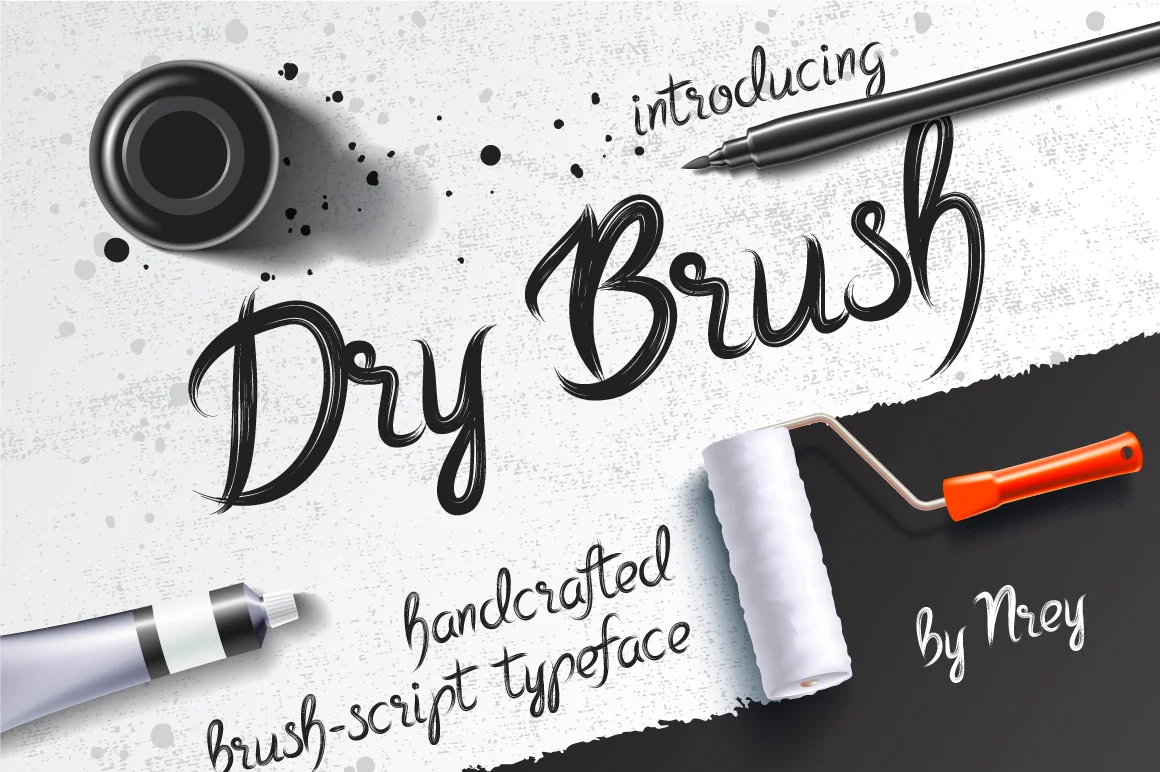 Dry Brush Font by NREY โ Script Handwritten Font