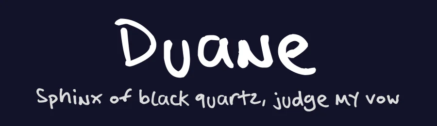 Duane by Duane Doogan — Script Handwritten Font — thumbnail 2