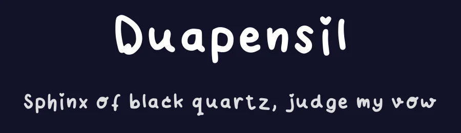 Duapensil by Rara Solomamma — Script Handwritten Font — thumbnail 2