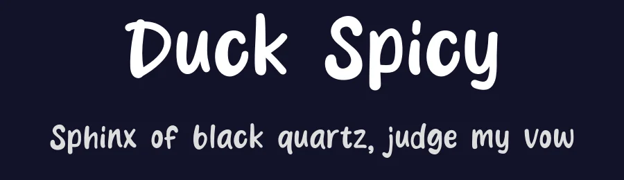 Duck Spicy by Khurasan — Decorative Font — thumbnail 2