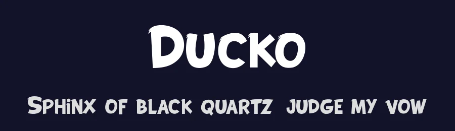 Ducko by Fachranheit — Decorative Font — thumbnail 2