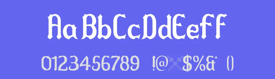Duel by James Stone — Blackletter Font — thumbnail 3