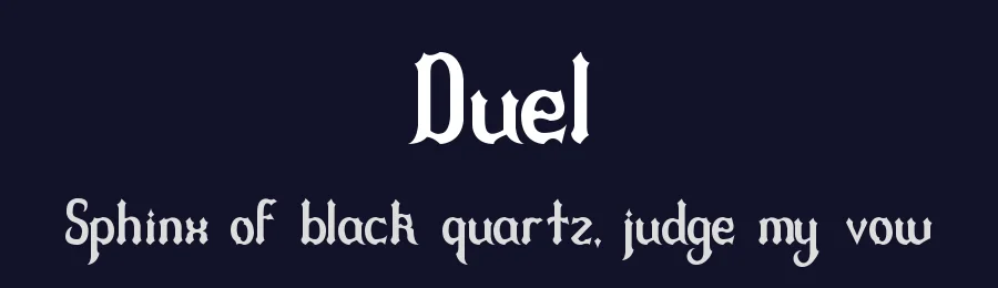 Duel by James Stone — Blackletter Font — thumbnail 2