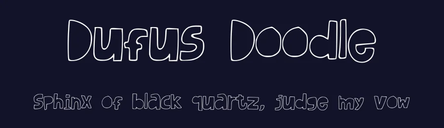 Dufus Doodle by Dafne Salvatori — Decorative Font — thumbnail 2