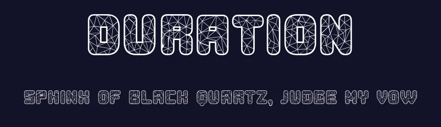 Duration by Vladimir Nikolic — Decorative Font — thumbnail 2