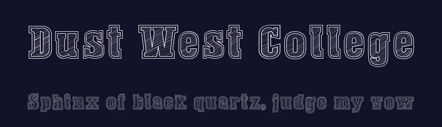 Dust West College by Galdino Otten Fonts — Decorative Font — thumbnail 2