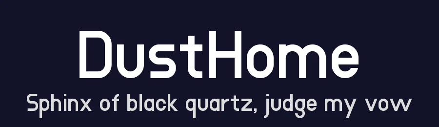 DustHome by Dust@fonts — Display Font — thumbnail 2