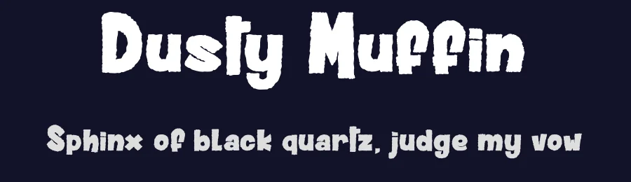 Dusty Muffin by dcoxy - Greg Medina — Decorative Font — thumbnail 2