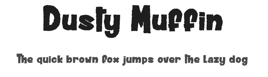 Dusty Muffin by dcoxy - Greg Medina — Decorative Font