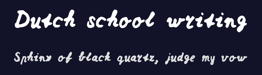 Dutch school writing by Joris Koekman — Script Handwritten Font — thumbnail 2