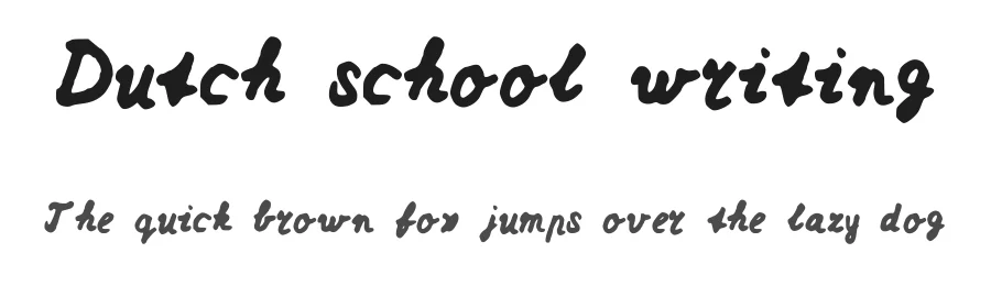 Dutch school writing