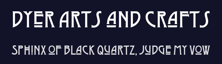 Dyer Arts and Crafts by Typo-Graf — Decorative Font — thumbnail 2
