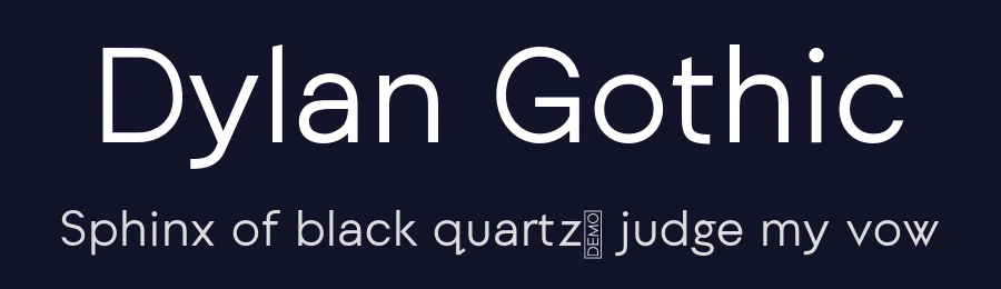 Dylan Gothic by Simon Dunford — Sans Serif Font — thumbnail 2